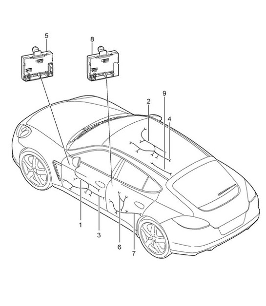 Diagram 902-015 Porsche 924 (1977-1988) Electrical equipment