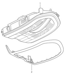 Console / Toit (Voir manuel d'atelier) (PR:-193) Panamera 970 (G1) 2010-16