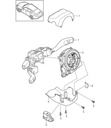 Interruttore sul piantone dello sterzo Panamera 970 (G1) 2010-16