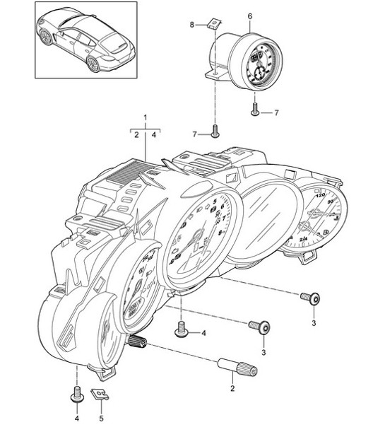 Diagram 906-001 Porsche Macan (95B) MK1 (2014-2018) Electrical equipment