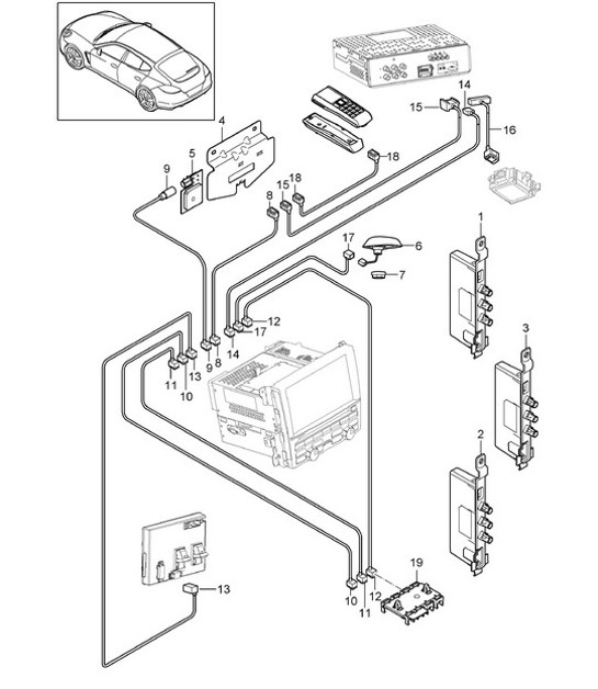 Diagram 911-002 Porsche Cayenne 9PA1 (957) 2007-2010 Electrical equipment