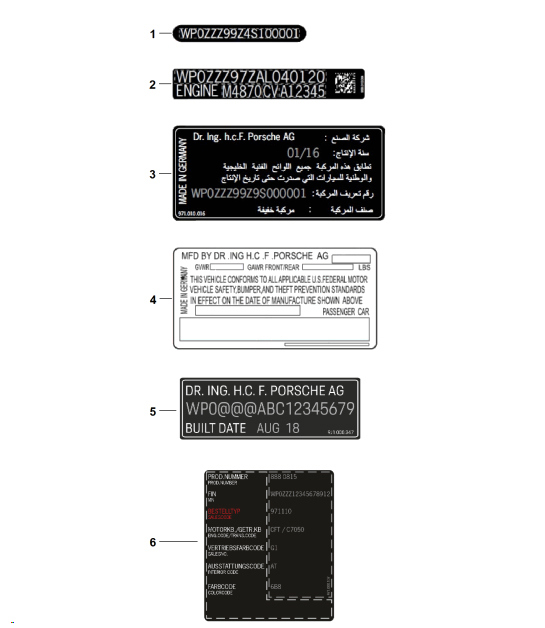 Diagram 003-010 Porsche 9J1.1 Taycan 4S 2020-24 