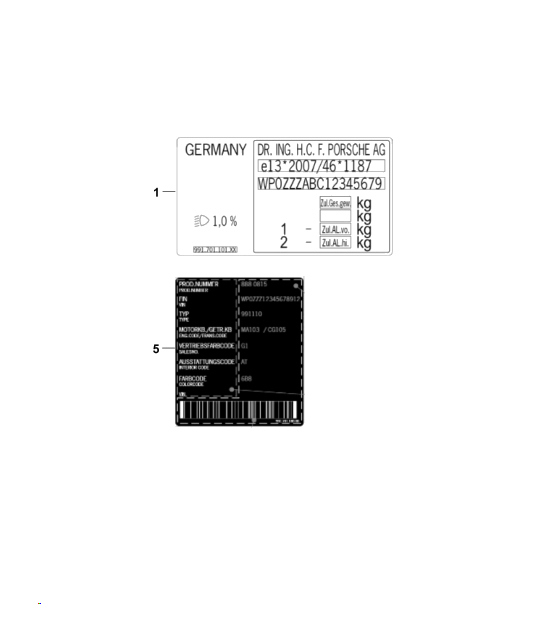 Diagram 003-020 Porsche 9J1.1 Taycan 2020-24 