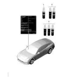 Applicatore per ritocchi vernice / Vernice Panamera 971.1 (G2) 2017-20