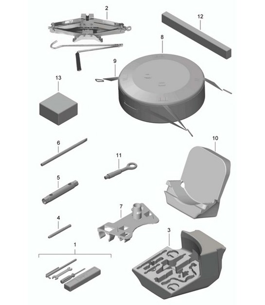 Diagram 001-000 Porsche Boxster 718 (982) 2017>> Accessories & others 