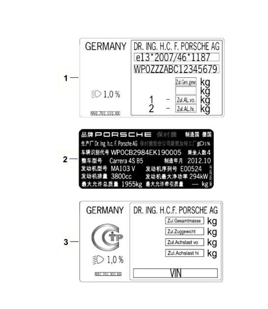Diagram 003-020 Porsche 9J1.1 Taycan 2020-24 
