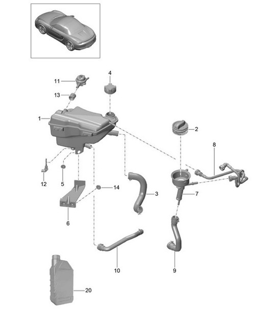 Diagram 105-020 Porsche 944 (1982-1991) 