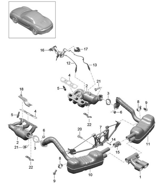 Diagram 202-000 Porsche 918 Spyder 2014-2015 