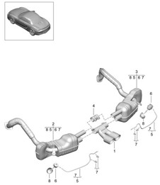 Auspuffanlage Sport (PR:XLF) 981 Boxster / Boxster S 2012-16