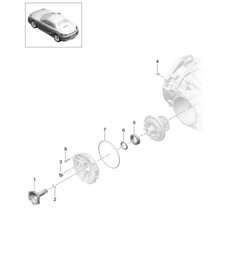 Boîte de vitesses manuelle / Pièces détachées / Différentiel à glissement limité / Bride d'entraînement (Modèle: G8100,G8120) 981 Boxster / Boxster S 2012-16