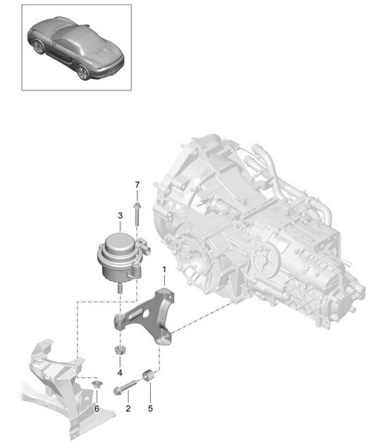 Diagram 306-000 Porsche 997 (911) MK2 2009-2012 Transmission