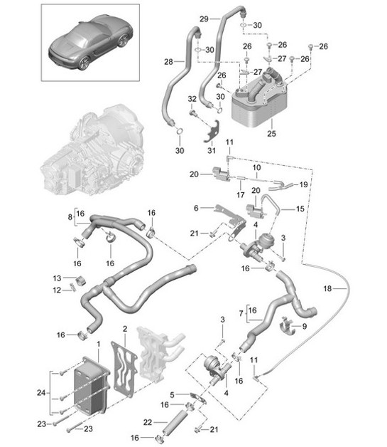Diagram 360-000 Porsche Carrera GT 2003-06 