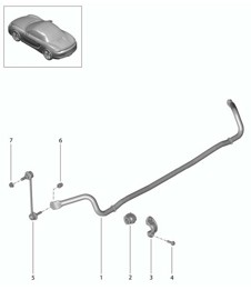 Barra antirollio 981 Boxster / Boxster S 2012-16