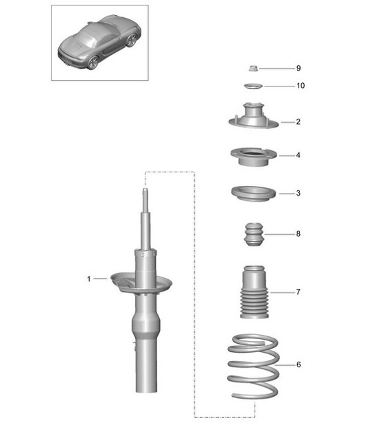 Diagram 502-000 Porsche 911 & 912 (1965-1989) Hinterachse