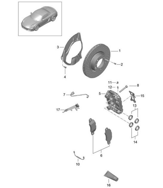 Diagram 602-000 Porsche 911 & 912 (1965-1989) Ruote, freni