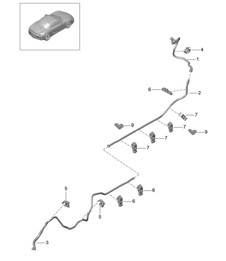 Unterdruckleitung / Bremsservo - vorne / Mitte / hinten - 981 Boxster / Boxster S 2012-16
