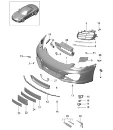 Frontstoßstange (PR: PR:-011,-XAT) 981 Boxster / Boxster S 2012-16