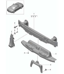 Stoßstangenträger - HINTEN - 981 Boxster / Boxster S 2012-16