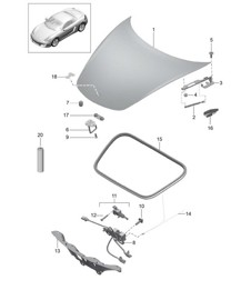 Abdeckung - VORNE - 981 Boxster / Boxster S 2012-16