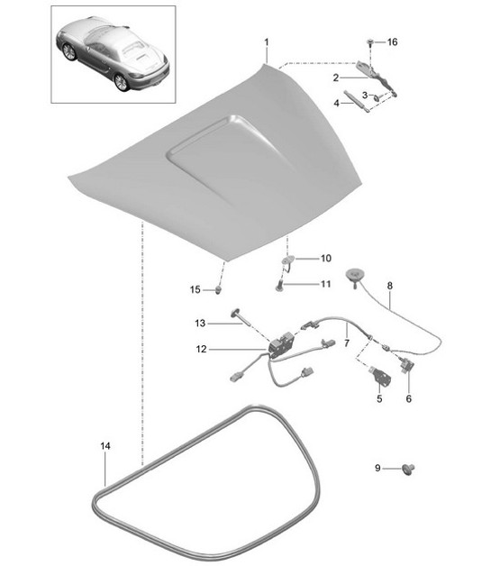 Diagram 803-005 Porsche 996 (911) (1997-2005) Body