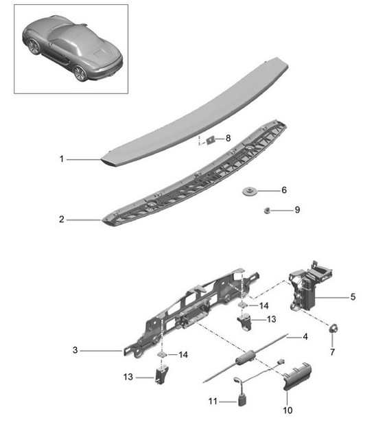 Diagram 803-007 Porsche 996 (911) (1997-2005) Body