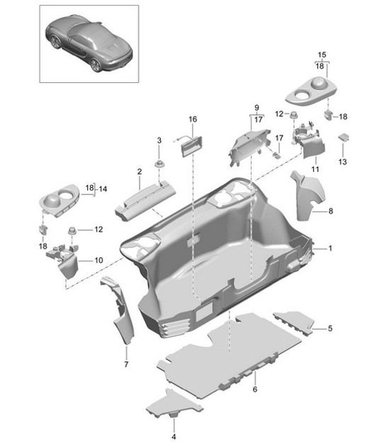 Diagram 807-005 Porsche 996 (911) (1997-2005) Body