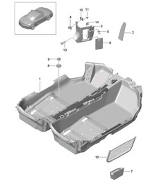 Bodenbelag 981 Boxster / Boxster S 2012-16