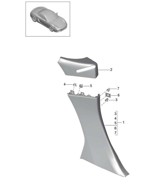Diagram 807-020 Porsche 992.1 (911) Dakar 3.0L 2023-24 Carrozzeria