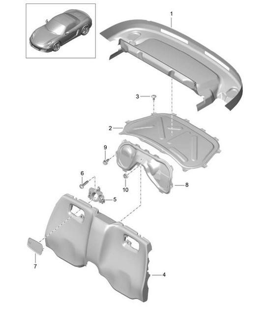 Diagram 807-025 Porsche 996 (911) (1997-2005) Body