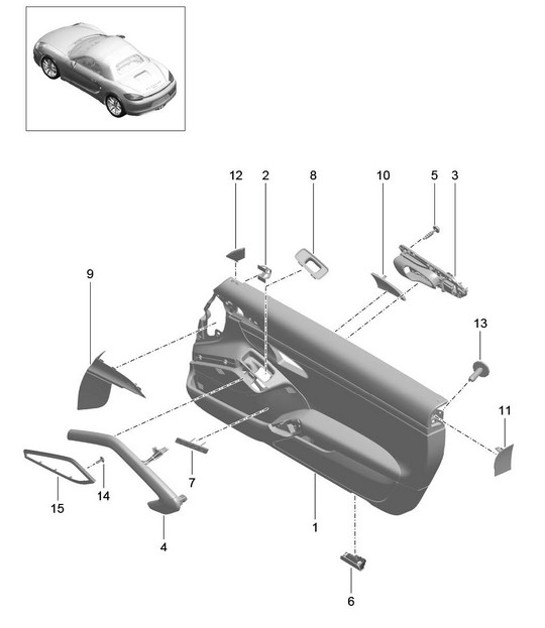 Diagram 808-050 Porsche 996 (911) (1997-2005) Body