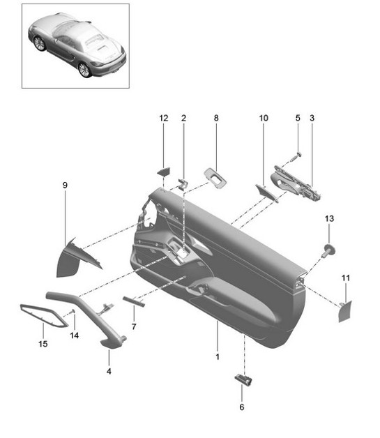 Diagram 808-060 Porsche 991 (911) MK2 2016-2019 Carrosserie