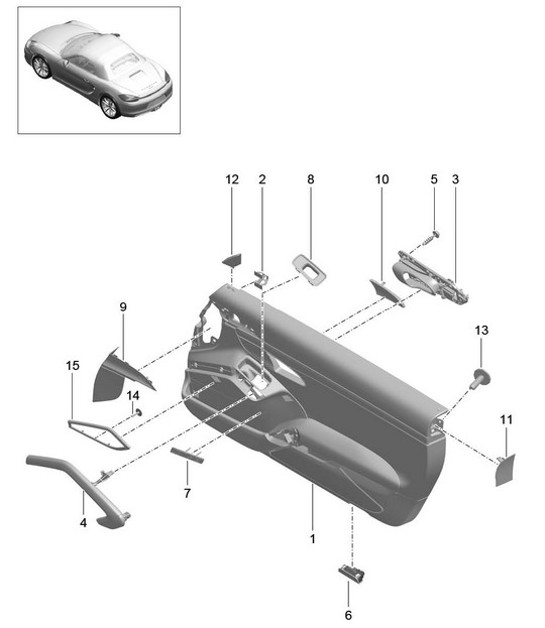 Diagram 808-090 Porsche Boxster 718 (982) 2017>> Carrosserie