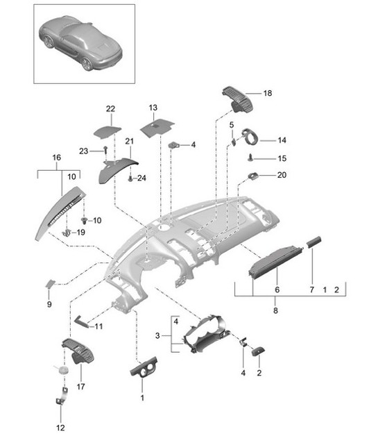 Diagram 809-005 Porsche 356C 1963-65  车身