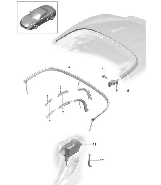 Diagram 811-015 Porsche 996 (911) (1997-2005) Body