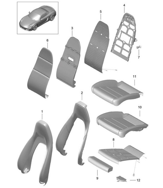 Diagram 817-002 Porsche 996 (911) (1997-2005) Body