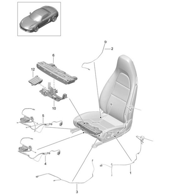 Diagram 817-010 Porsche 996 (911) (1997-2005) Body