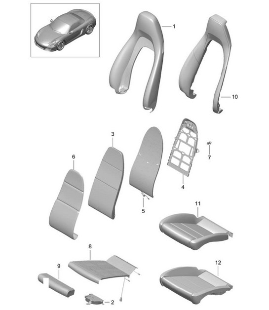 Diagram 817-017 Porsche 996 (911) (1997-2005) Body