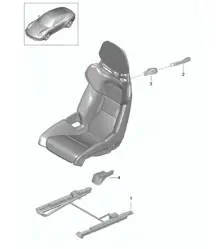 Sedile avvolgente / pieghevole (completo) 981 Boxster / Boxster S 2012-16