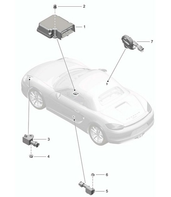 Diagram 901-005 Porsche 9J1.1 Taycan GTS 2020-24 