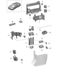 Zentralelektrik / Armaturenbrett 981 Boxster / Boxster S 2012-16