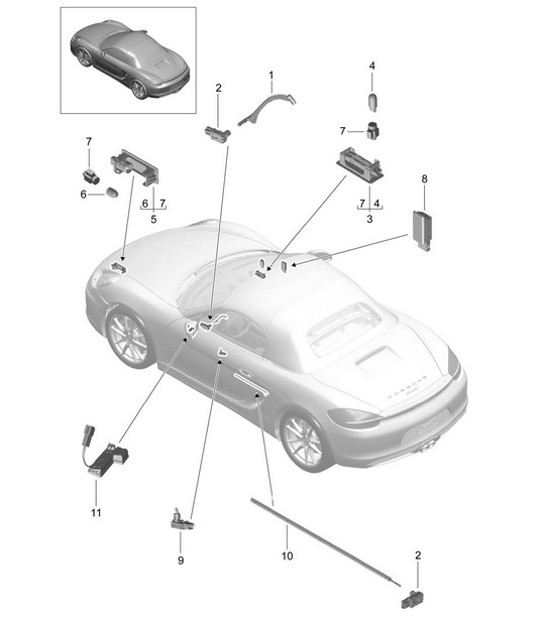 Diagram 903-004 Porsche 356 (1950-1965) 电子设备