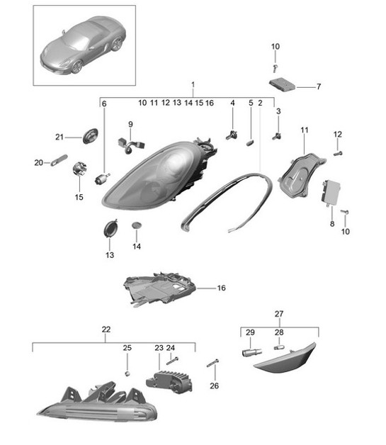 Diagram 905-002 Porsche 9J1.1 Taycan 2020-24 