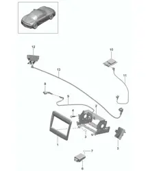 Preparation / Navigation system - Japan, PR:675 - 981 Boxster / Boxster S 2012-16