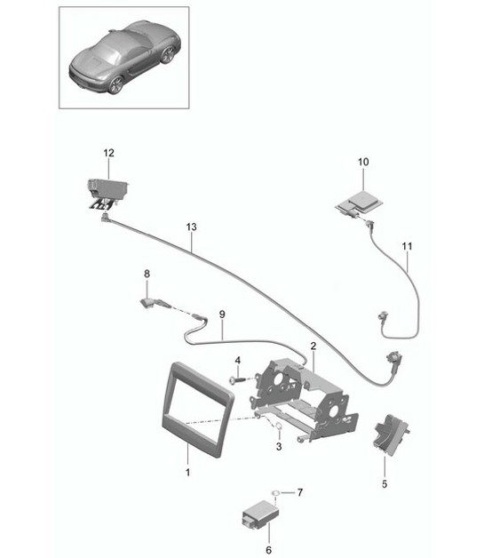 Diagram 911-001 Porsche 996 TURBO 2000-05 Elektrische Ausrüstung