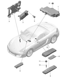 Verstärker / Telefon 981 Boxster / Boxster S 2012-16