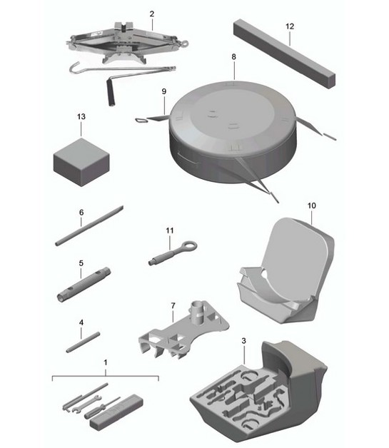 Diagram 001-000 Porsche 997 (911) MK1 2005-2008 Zubehör und andere 