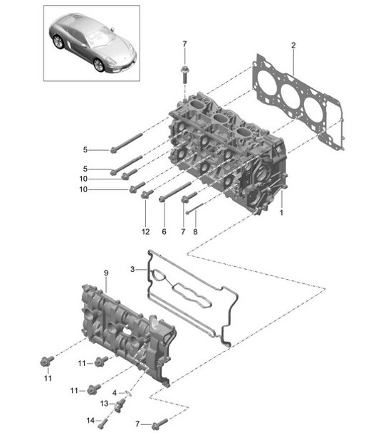 Diagram 103-000 Porsche 924S 2.5L 1986-87 