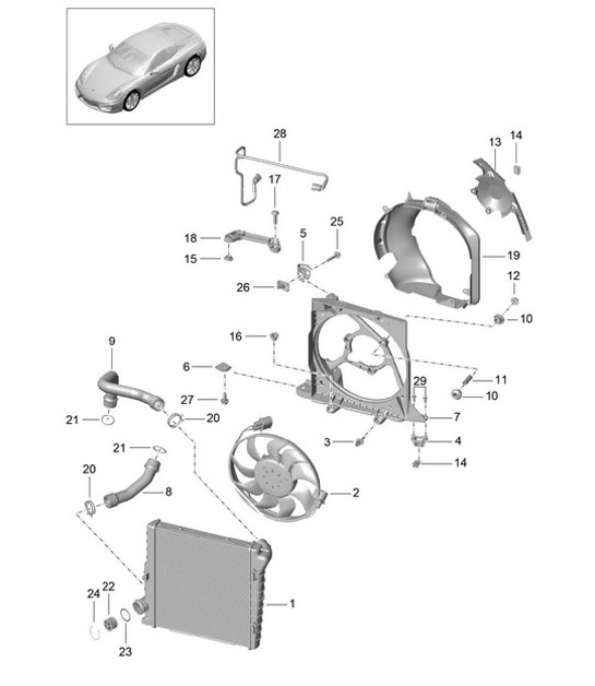 Diagram 105-015 Porsche Macan (95B) MK1 (2014-2018) Moteur
