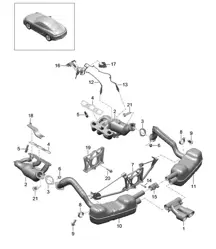 Impianto di scarico 981C Cayman / Cayman S 2014-16