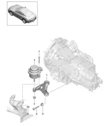 Suspension transmission / Joint fileté / Moteur 981C Cayman / Cayman S 2014-16